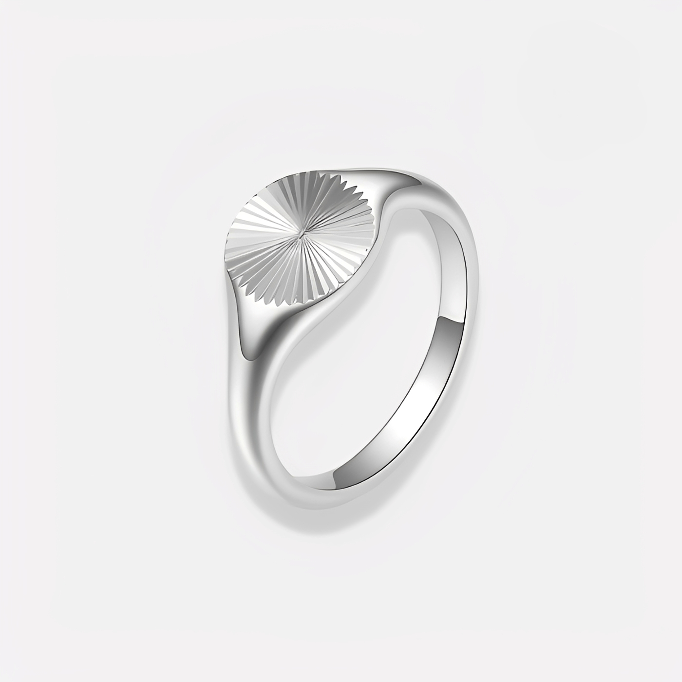 Yesha – Wellig Runde Ring aus Edelstahl