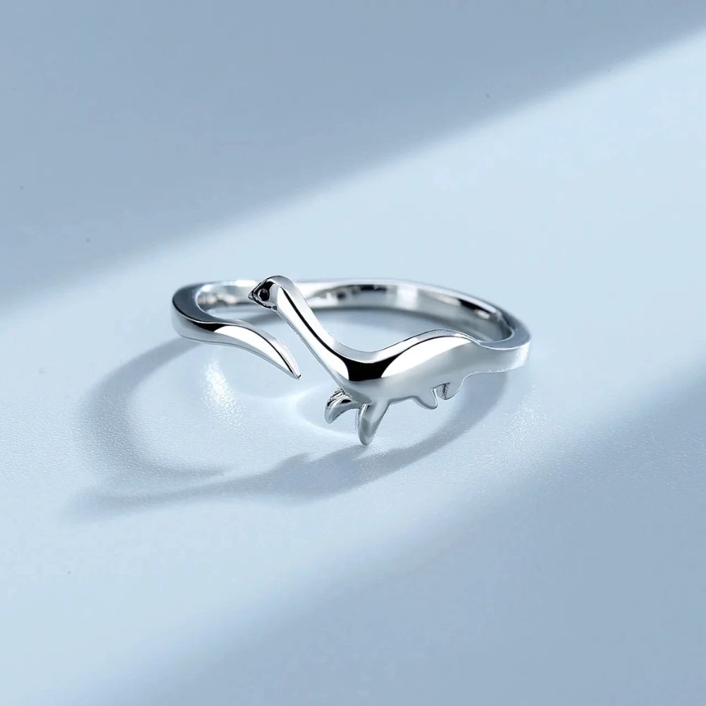 Verstellbarer Dinosaurier Ring mit offenem Design