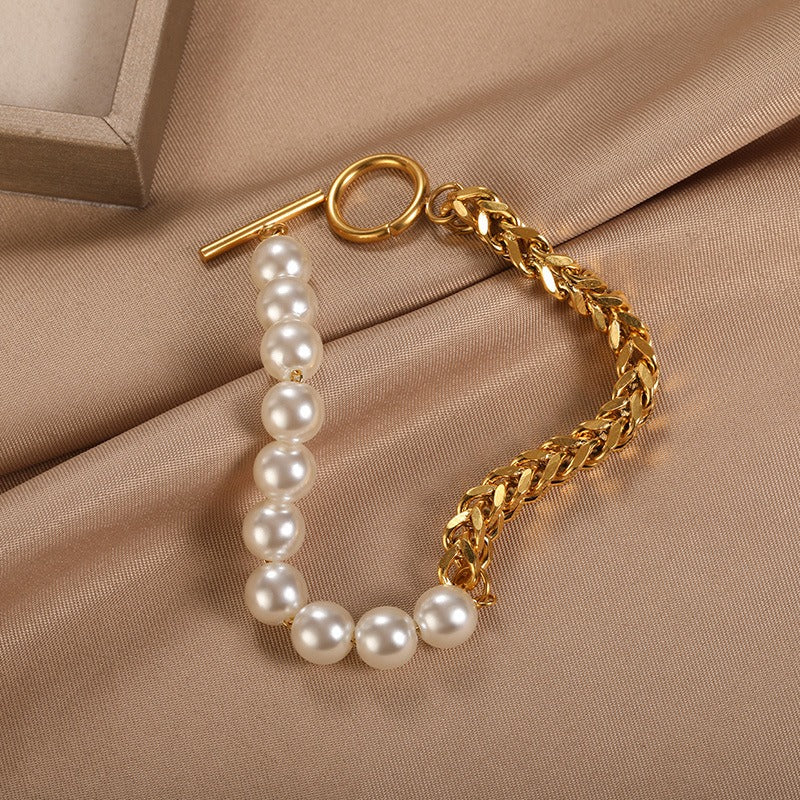 Cassia – Elegantes Goldenes Armband mit Perlen
