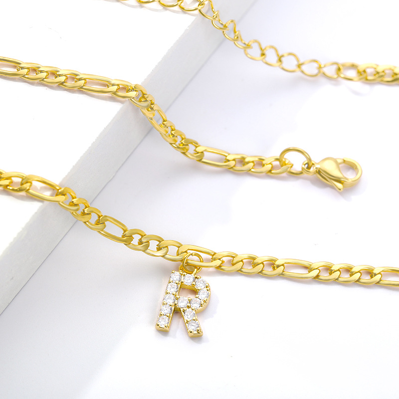 Love Initial Anklet - Fußkettchen mit ihrer Initiale