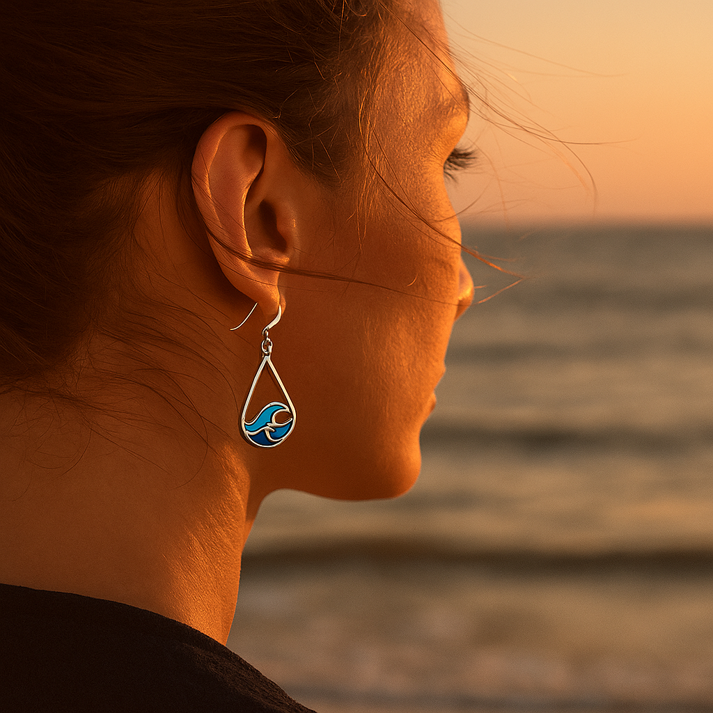 Vera – Ohrringe Blau Tidal