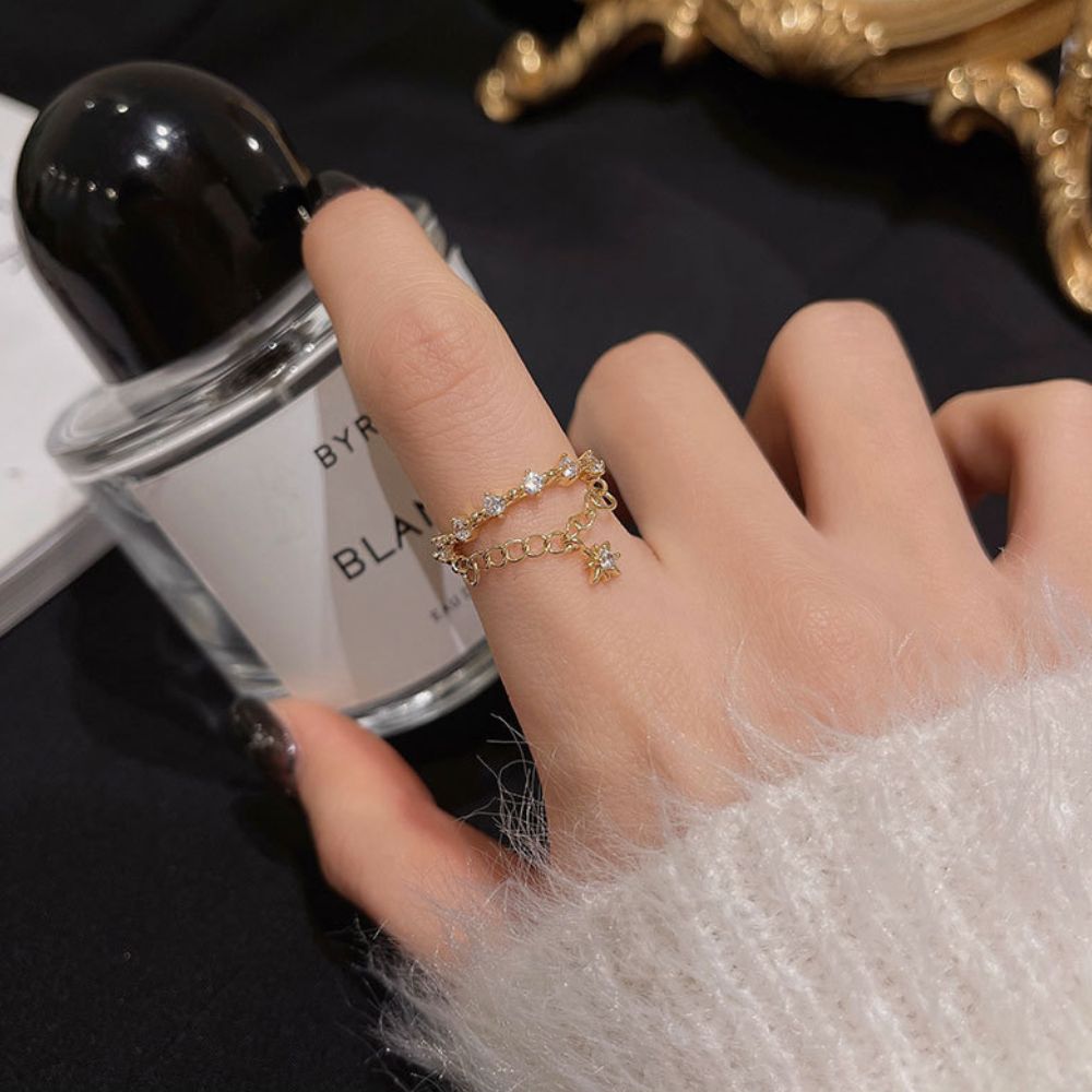 Damen Verstellbare Stern-Ringe