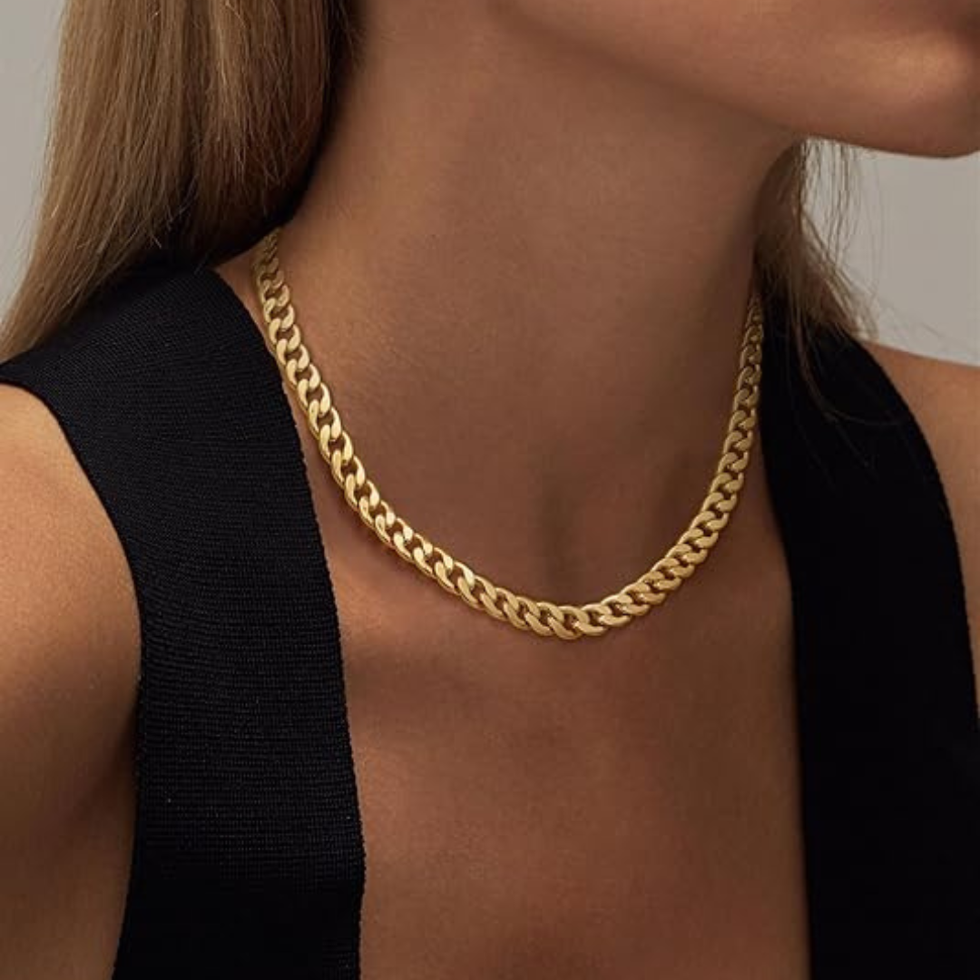 Anabel – Kette mit Goldenen Gliedern