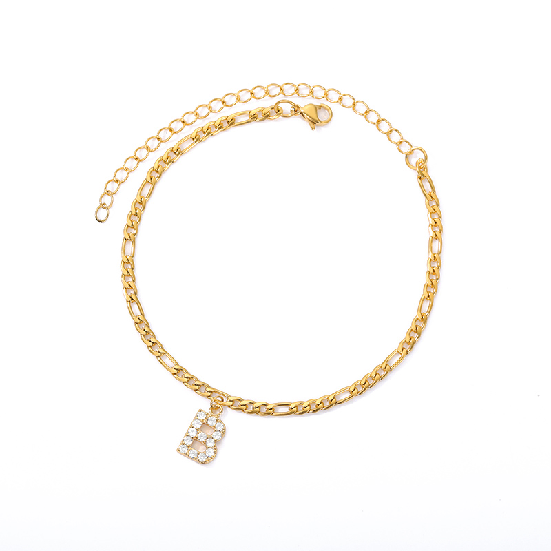 Love Initial Anklet - Fußkettchen mit ihrer Initiale