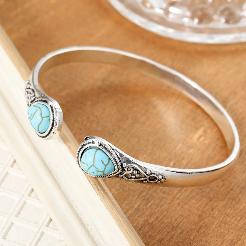 Damen Verstellbares Boho-Armband mit dekorativen Steindetails