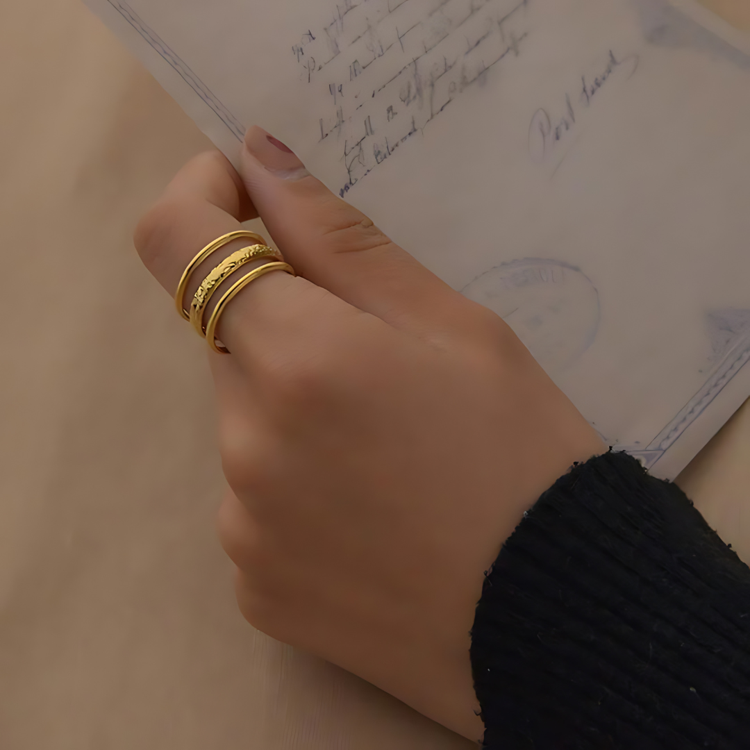 Cess – Offene Retro-Ring mit Drei Linien