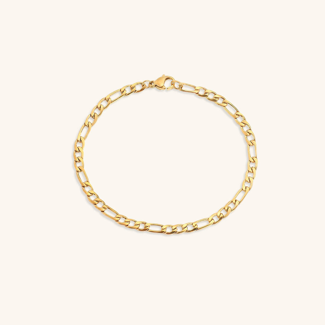 Saturn - Goldfarbenes Kettenarmband