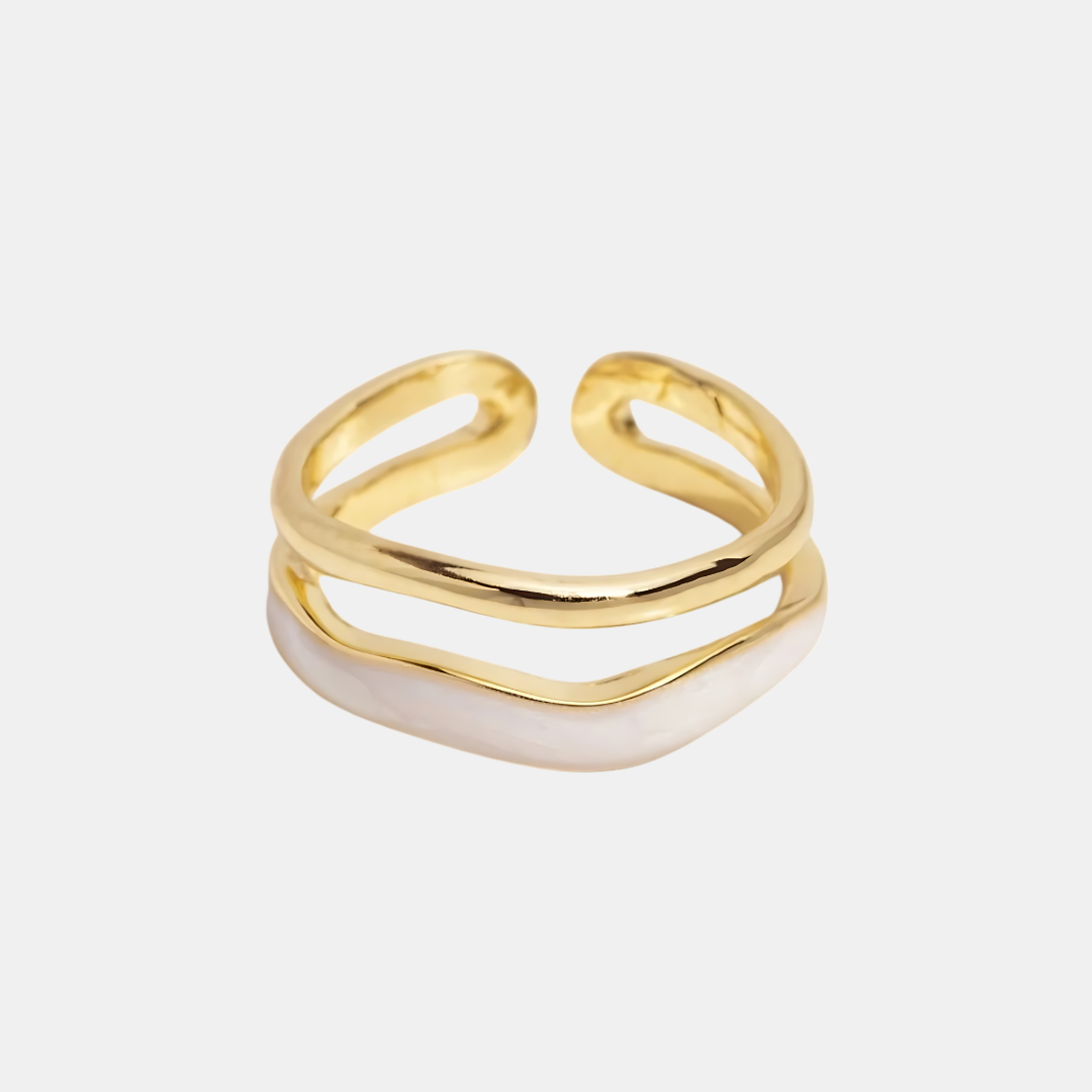 Clara – Fritillaria Ring Email Weiß