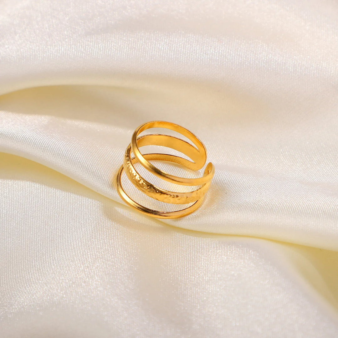 Cess – Offene Retro-Ring mit Drei Linien