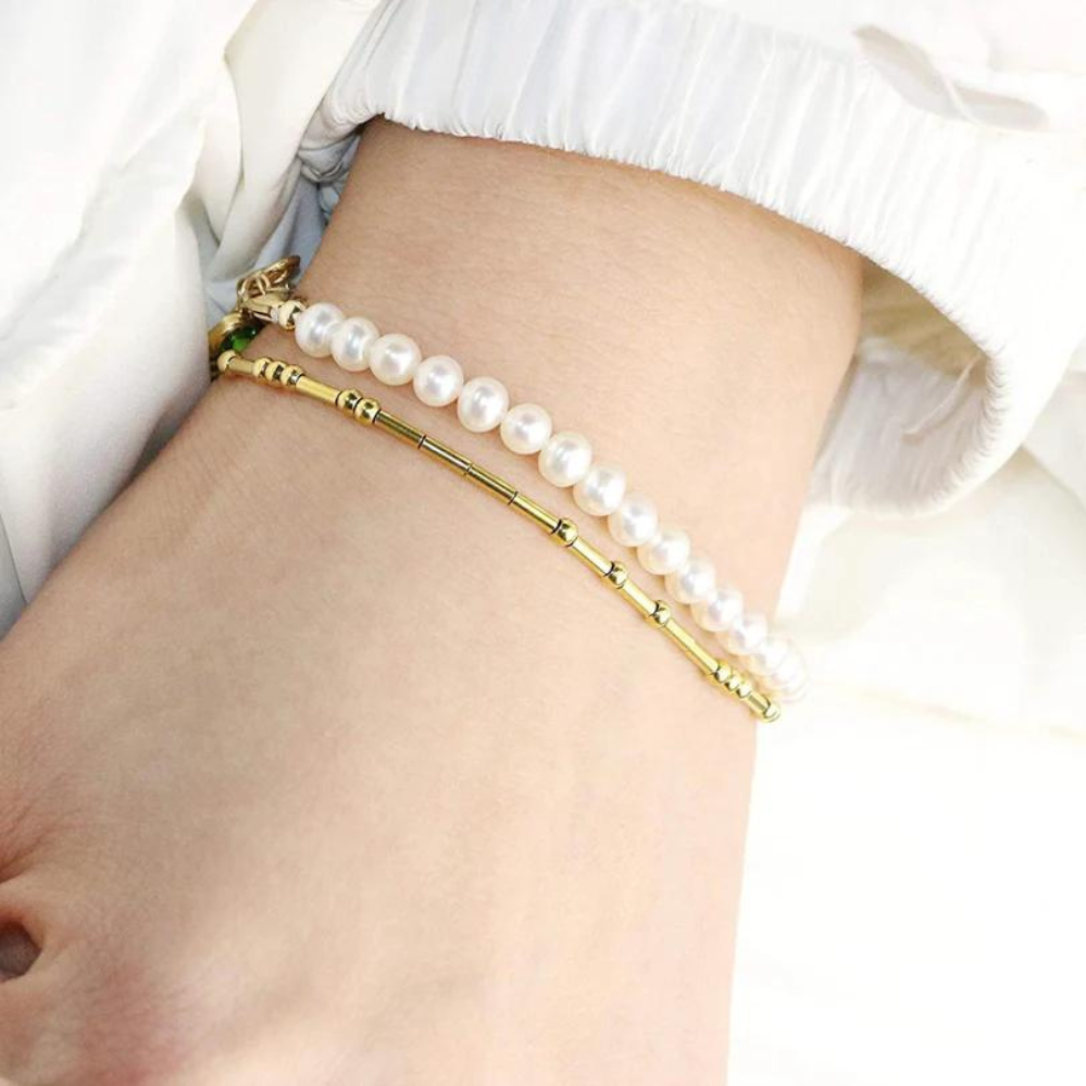 Personalisiertes Morsecode-Armband - Perlenarmband mit Morsecode