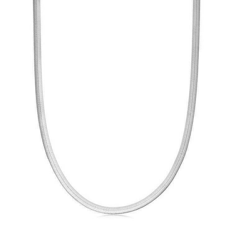 Schlangenkette - Fischgräten-Kollabon-Halskette