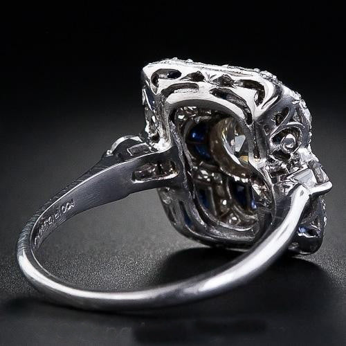 Die Blaue Umarmung - Vintage Silberring mit Strahlendem Zirkonia