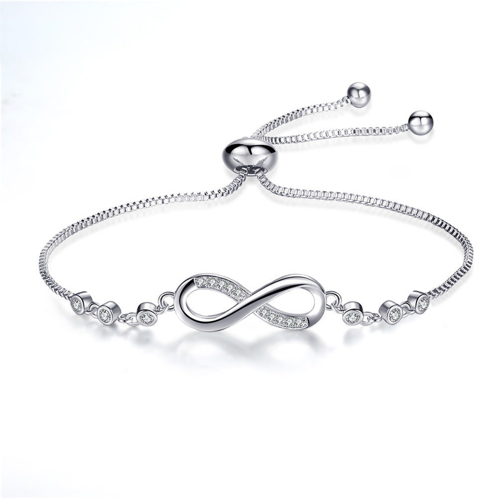 Megan – Verstellbares Unendlichkeit Armband aus Silber