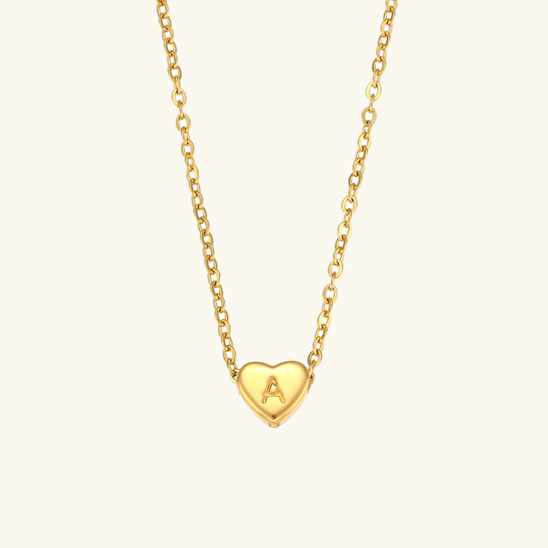 Herz - Initiale Gold Halskette