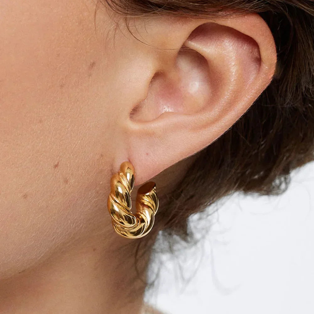 Alyssa – Elegante Goldcreolen