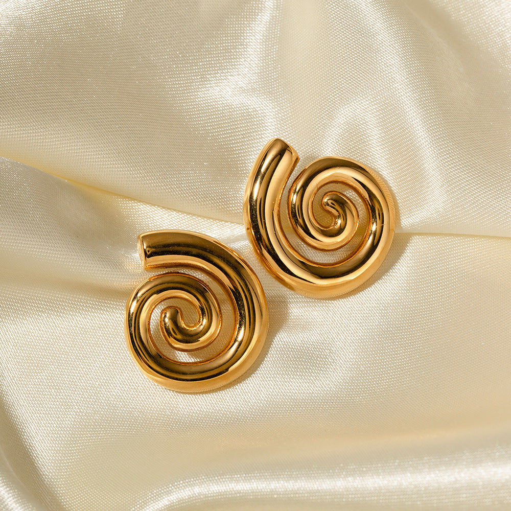 Lella – Elegante Spiral-Ohrringe