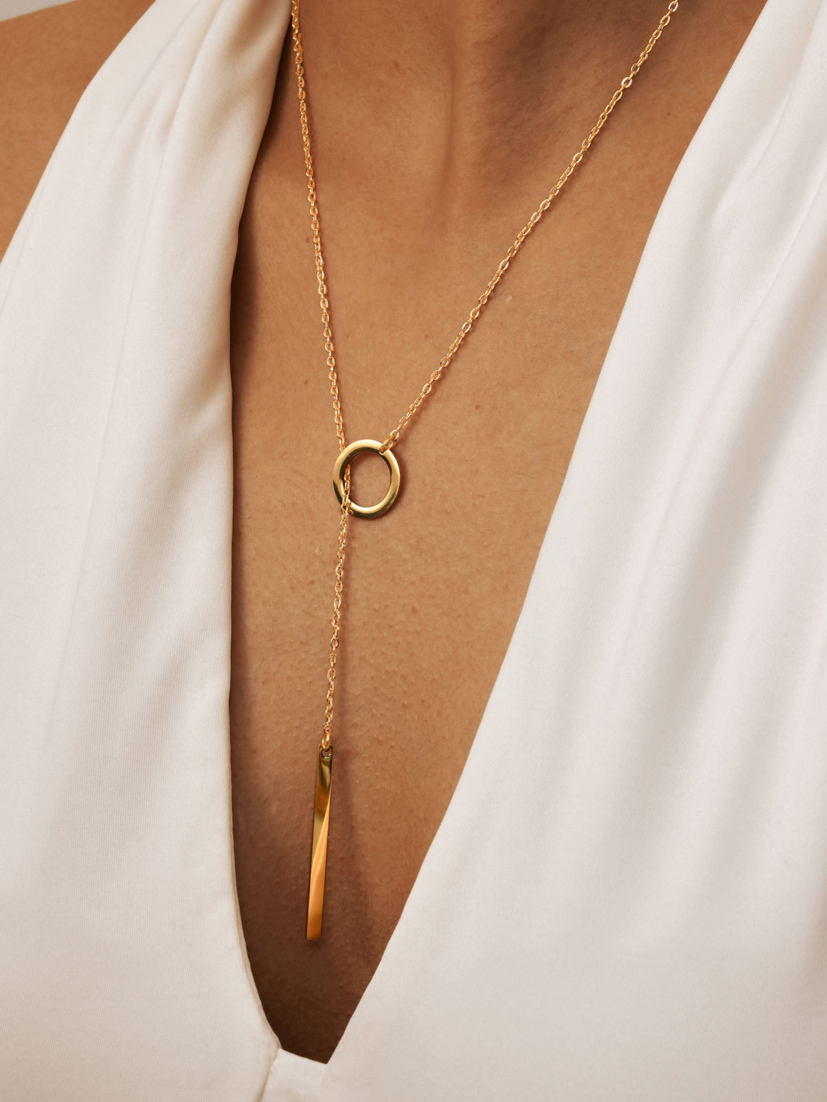 Blythe – Halskette Lariat Gold mit Stange