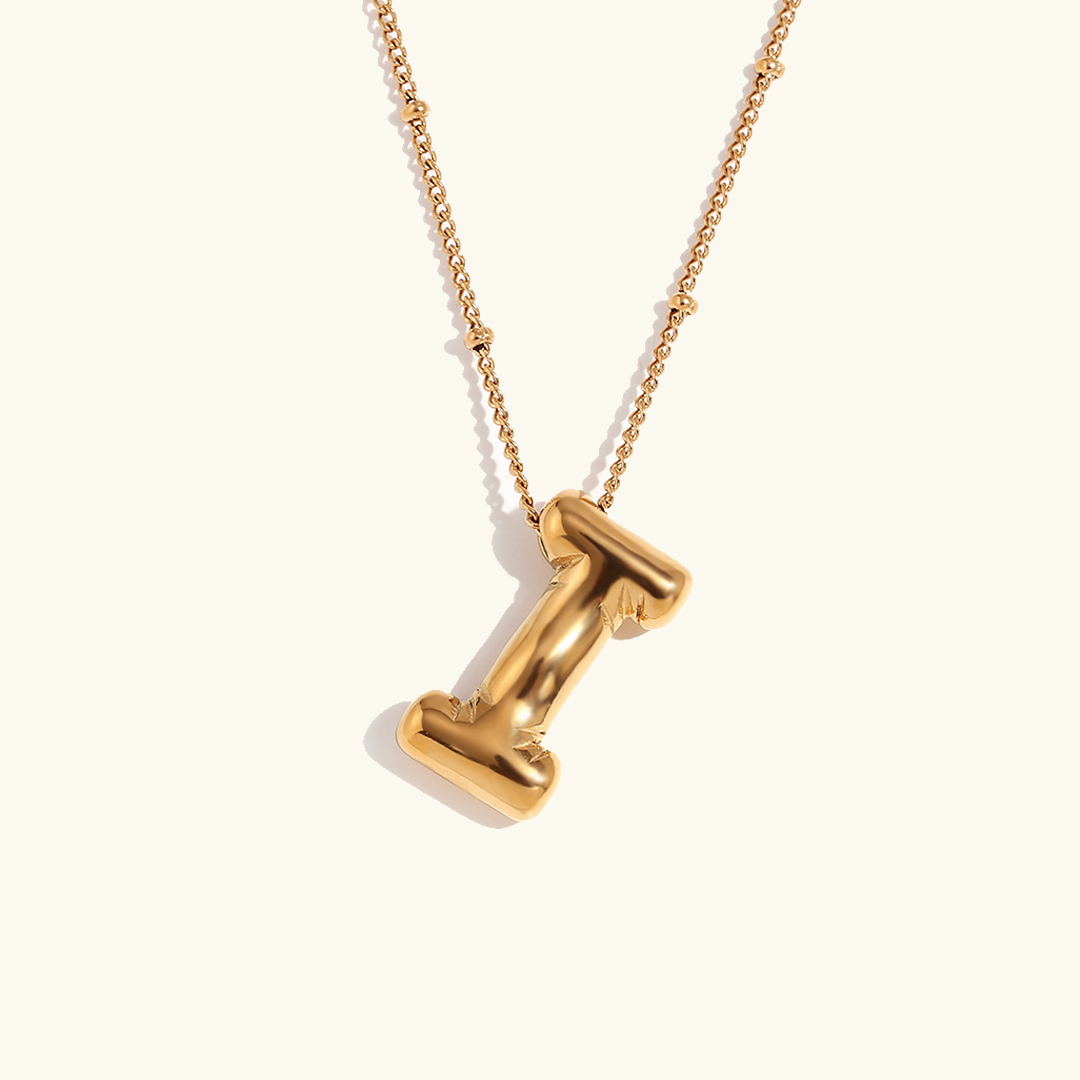 Lina – Halskette Ballonbuchstabe Gold