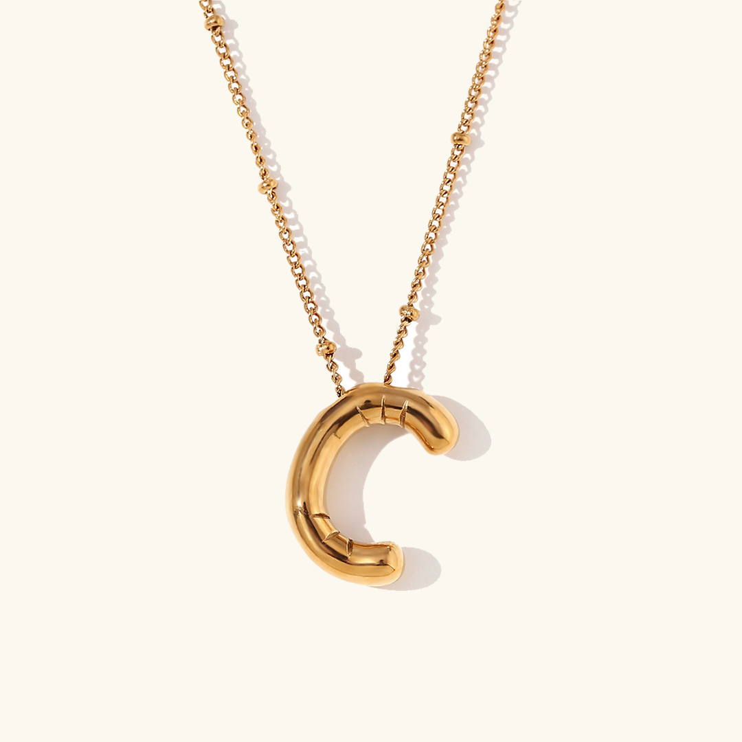 Ballon Gold Initiale Halskette