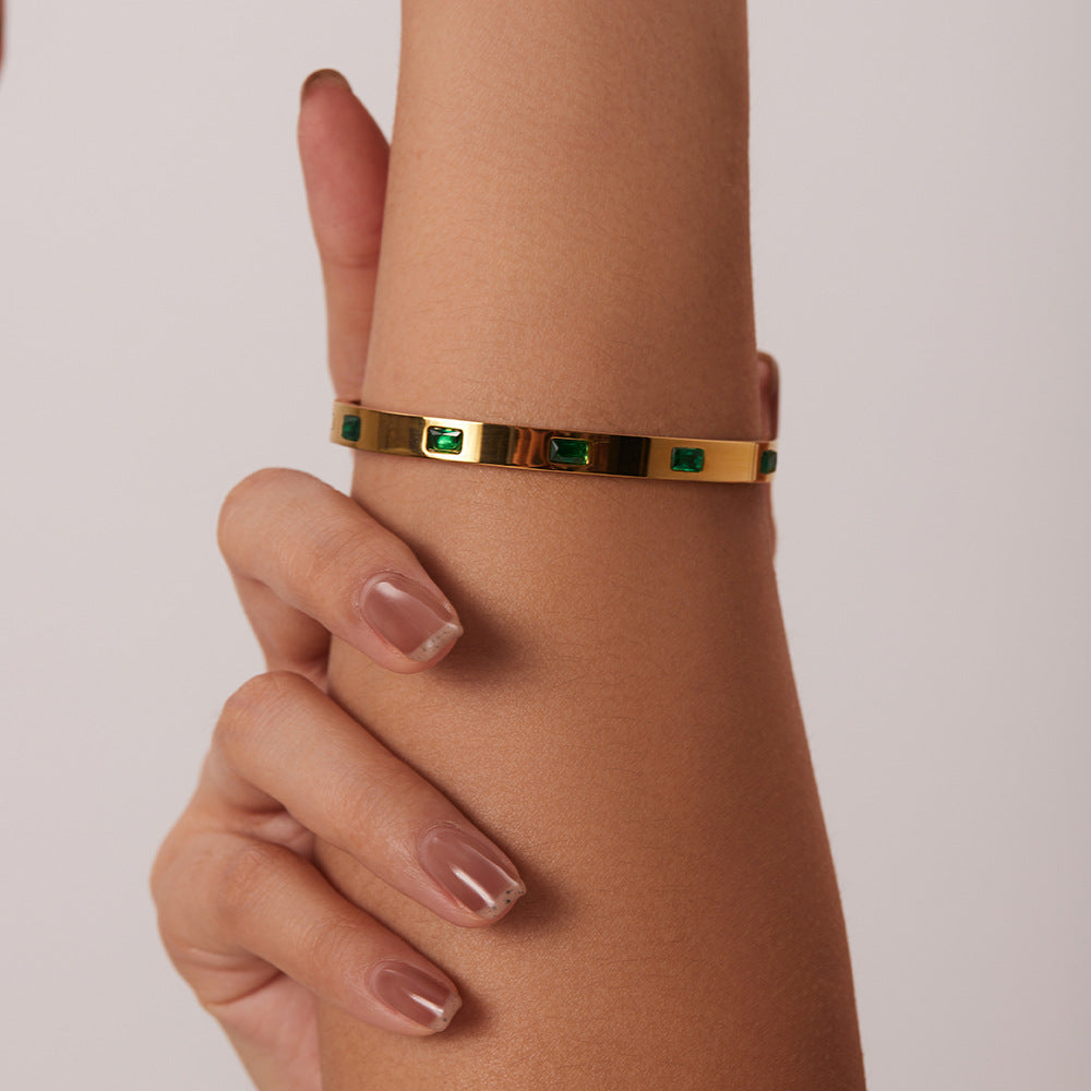 Elizabeth – Elegantes Smaragdarmband
