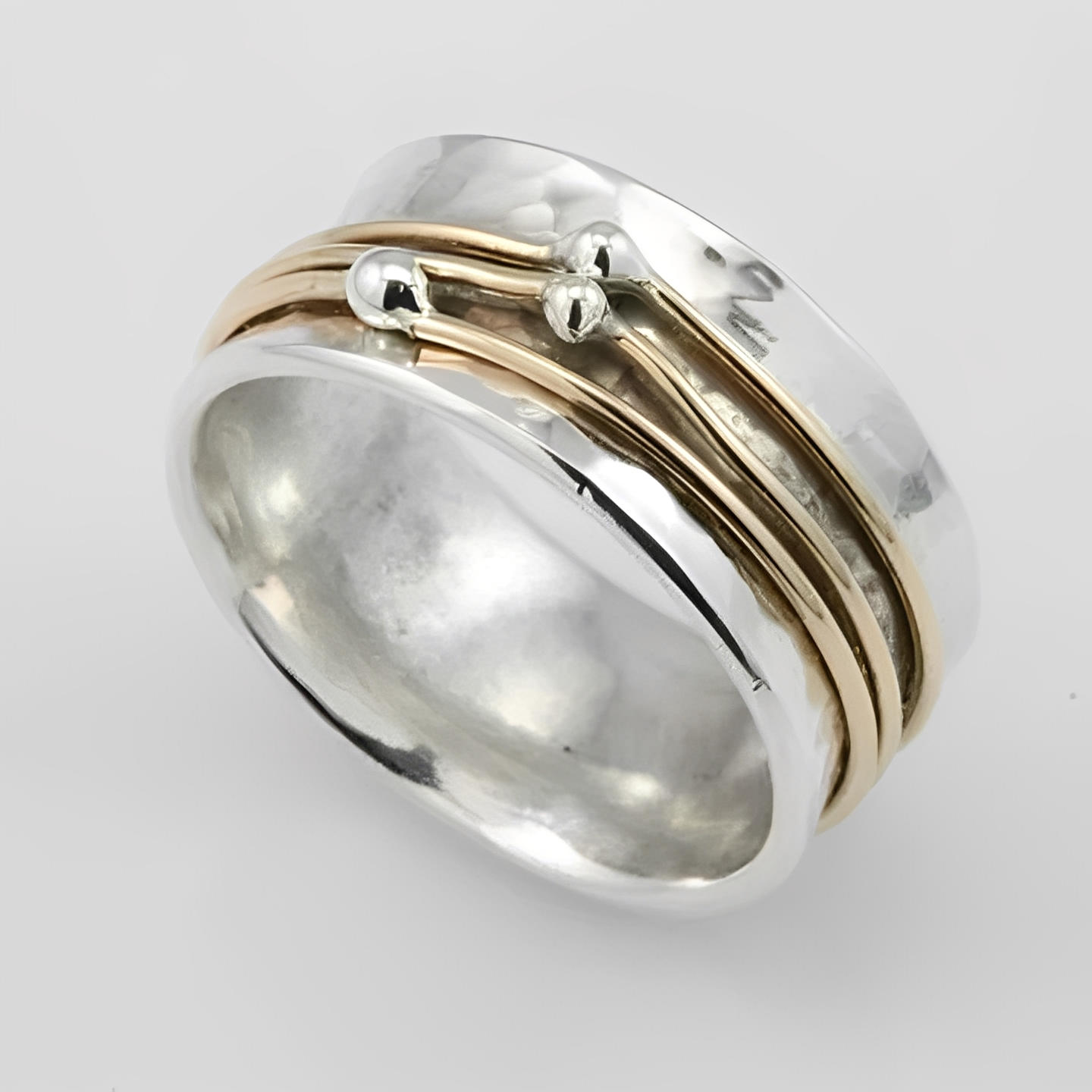 Alix – Ring Silber und Gold Retro Stil