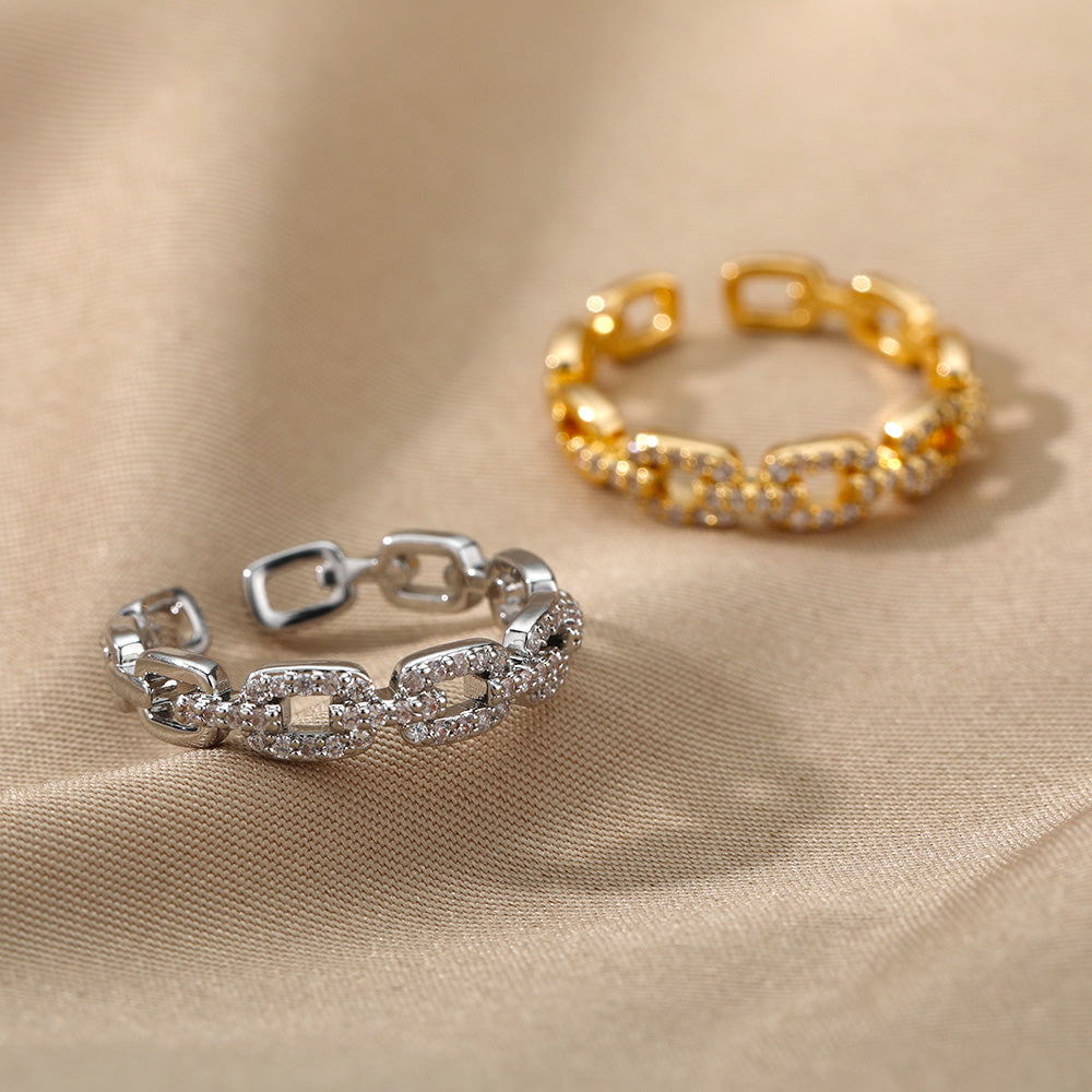 Jillian – Eleganter Minimalistischer Doppel-Layer Ring