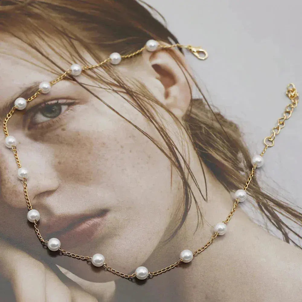 Vivienne – Goldene Perlenkette