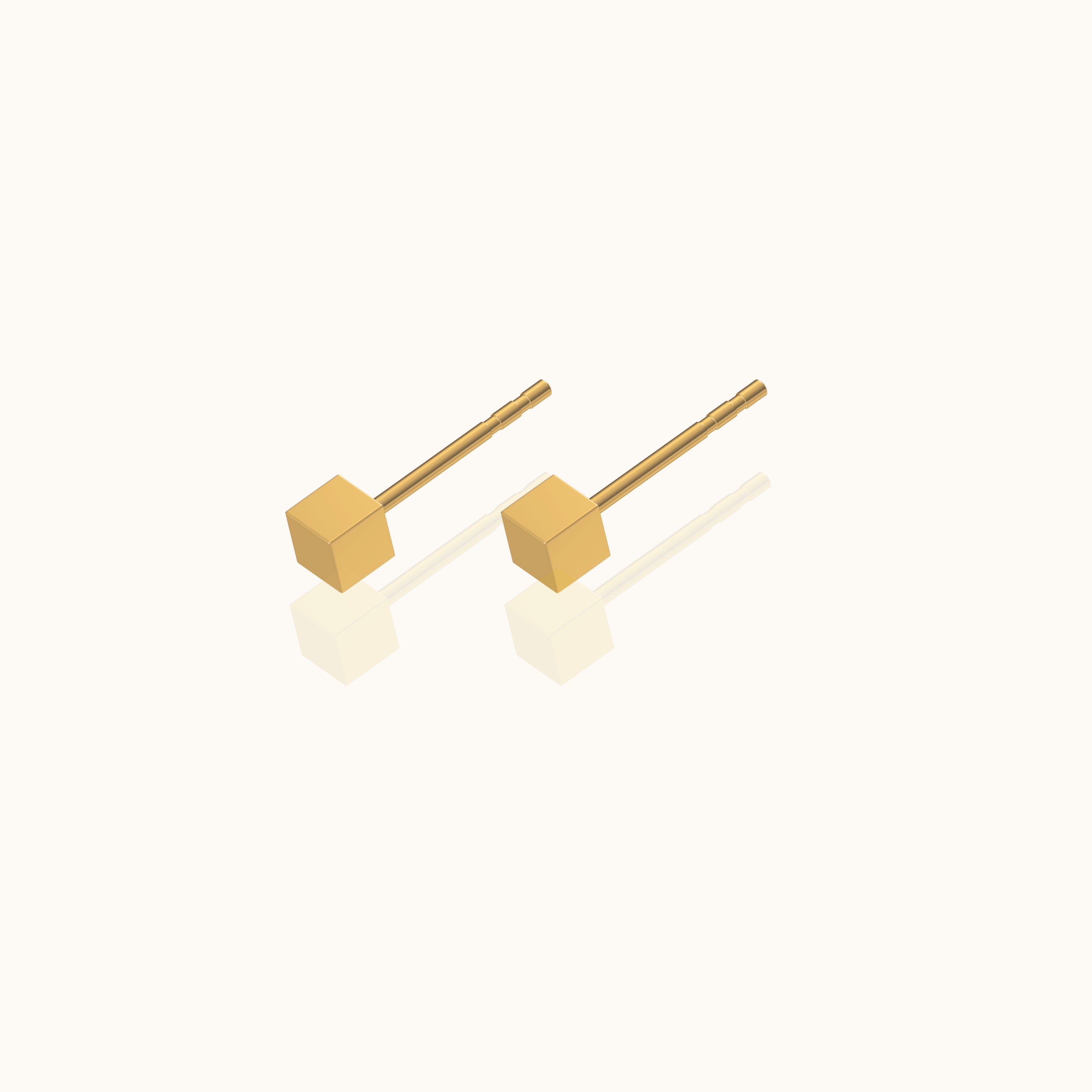 Yasuko - Minimalistische Würfel-Ohrstecker