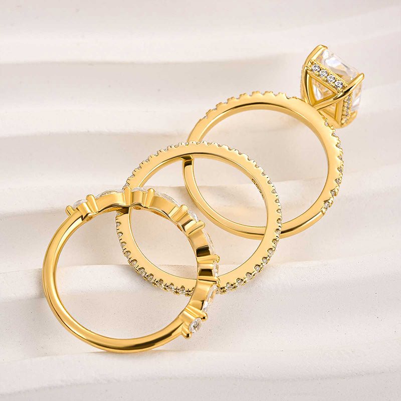 Jaily – Set aus 3 Trauringen aus 18K Gold