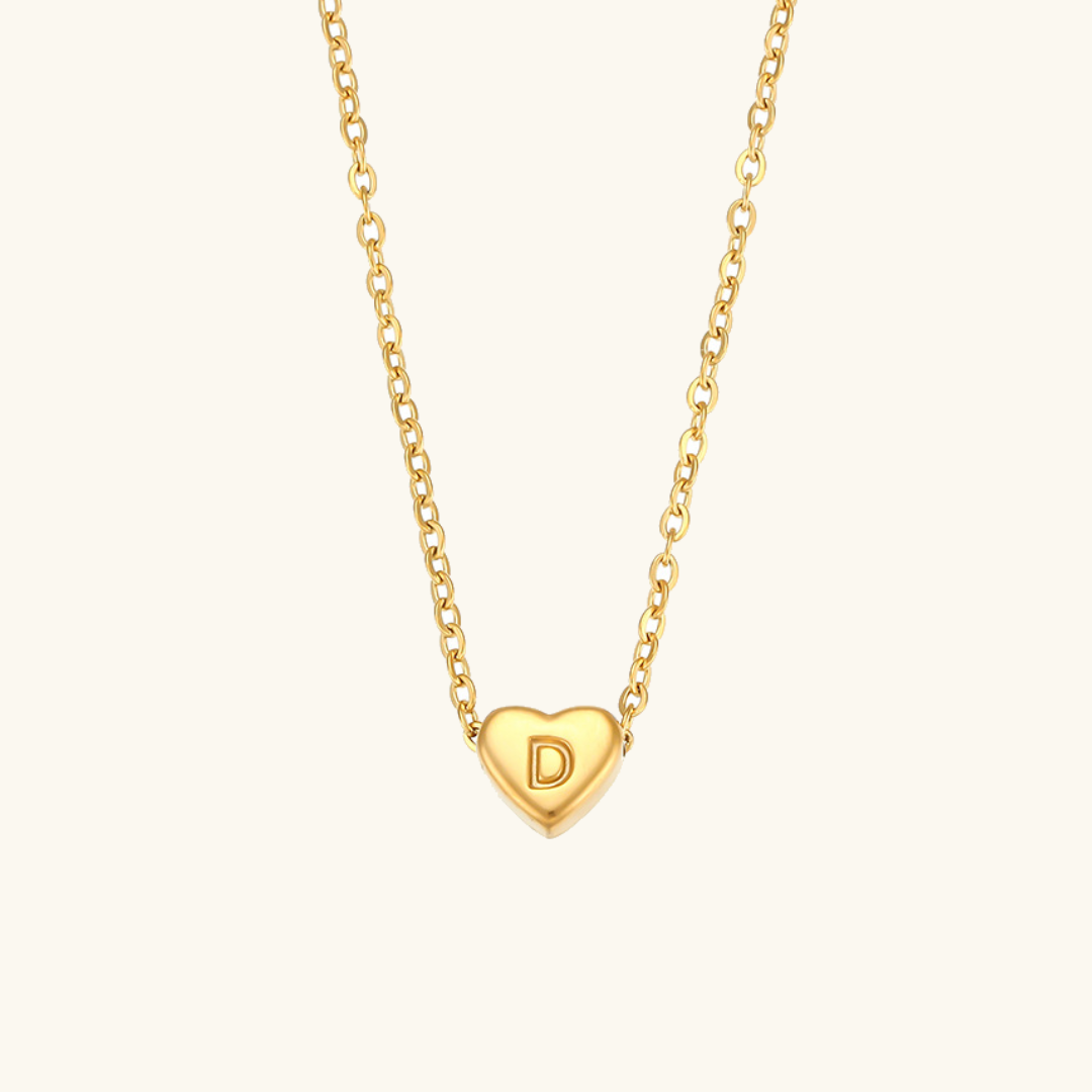 Herz - Initiale Gold Halskette