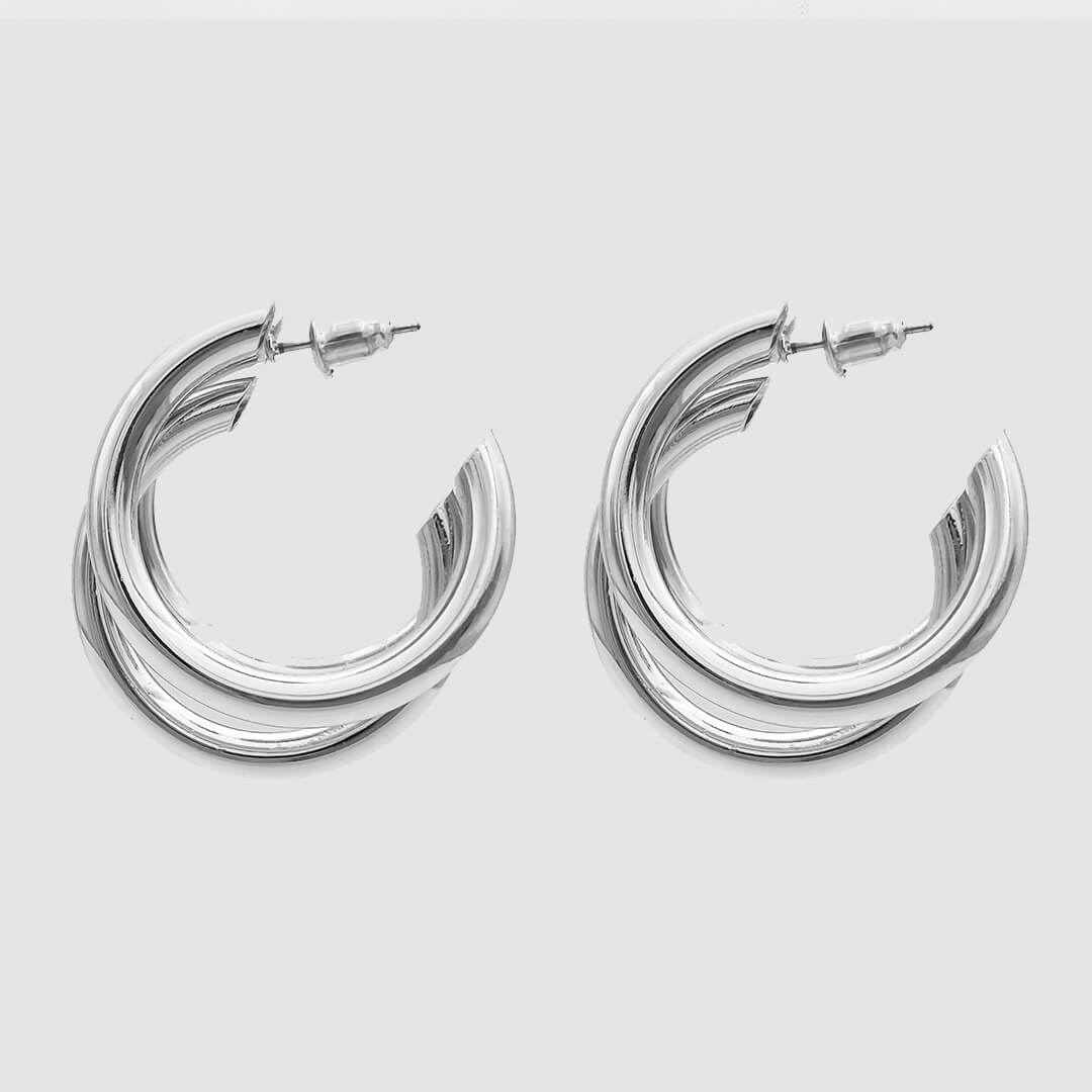 Talia – elegante dreifache Creolen