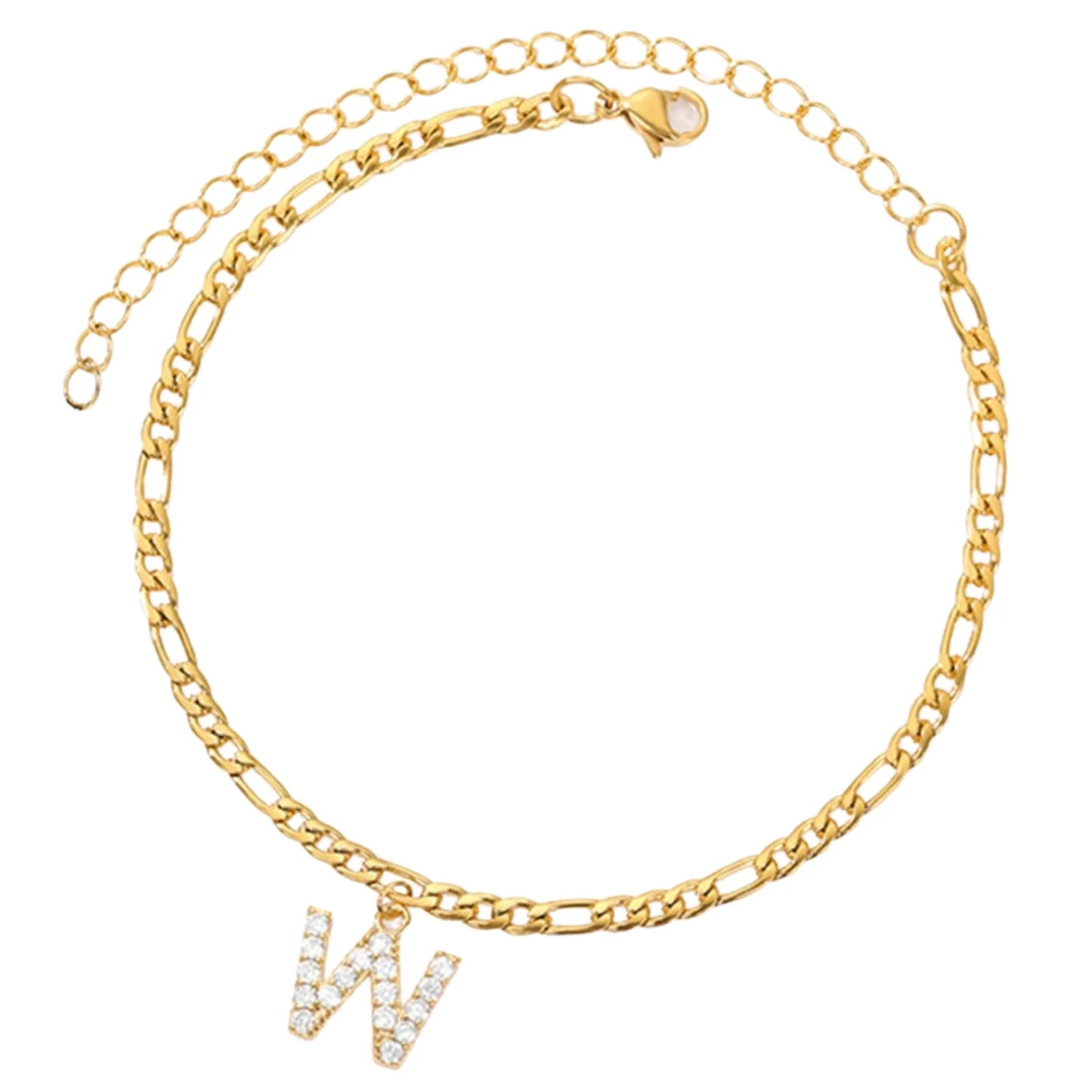 Love Initial Anklet - Fußkettchen mit ihrer Initiale