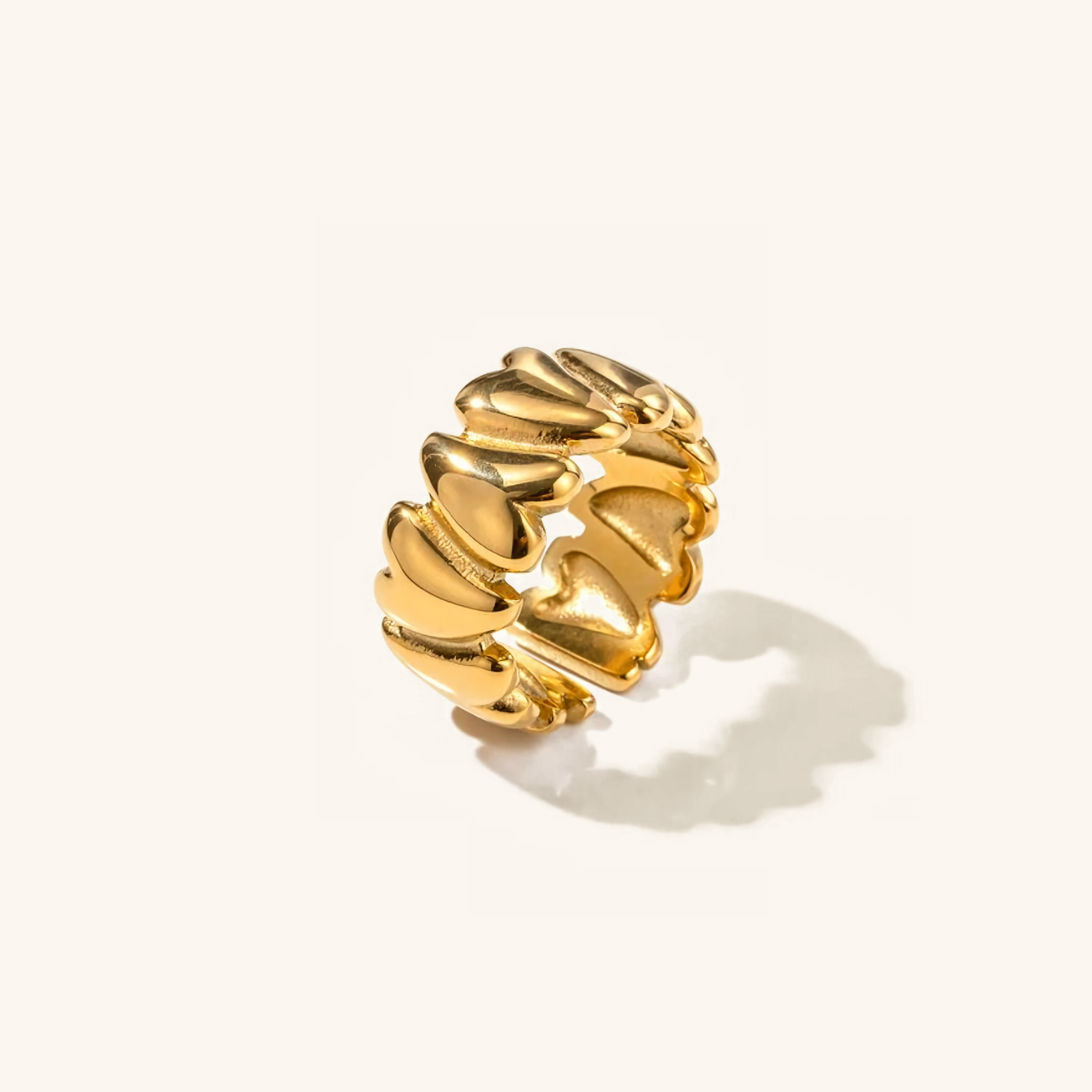 Elena - Wackeliges Herz Goldring