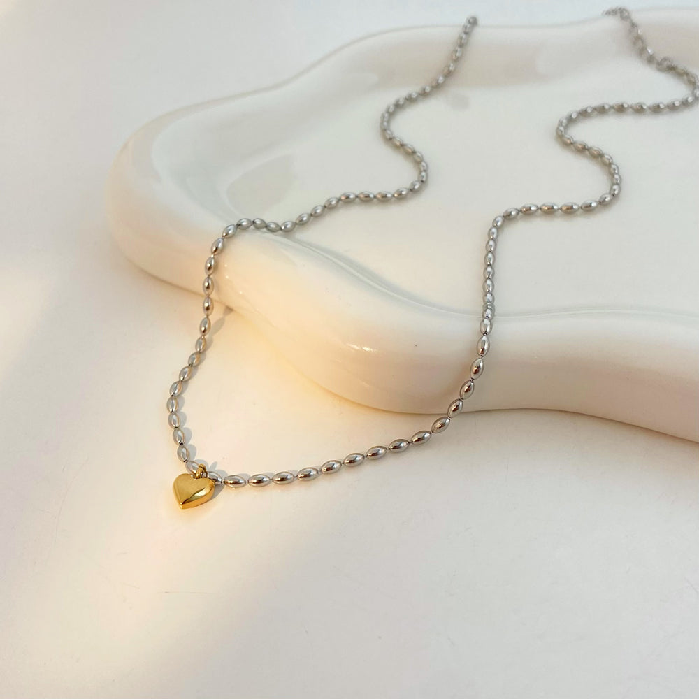 Aline – Kette Liebe Zweifarbig Gold & Silber