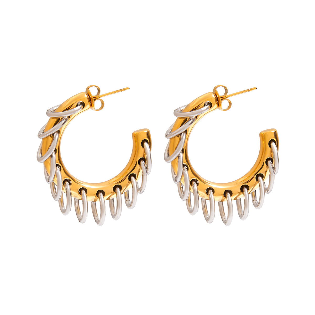Lea – Creolen C Frangierte Goldene