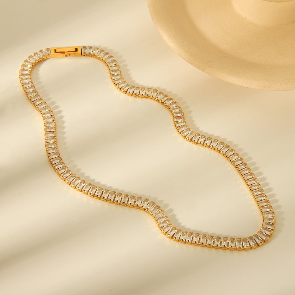 Nancy – Collier Kette Vollständig Besetzt mit Zirkonen