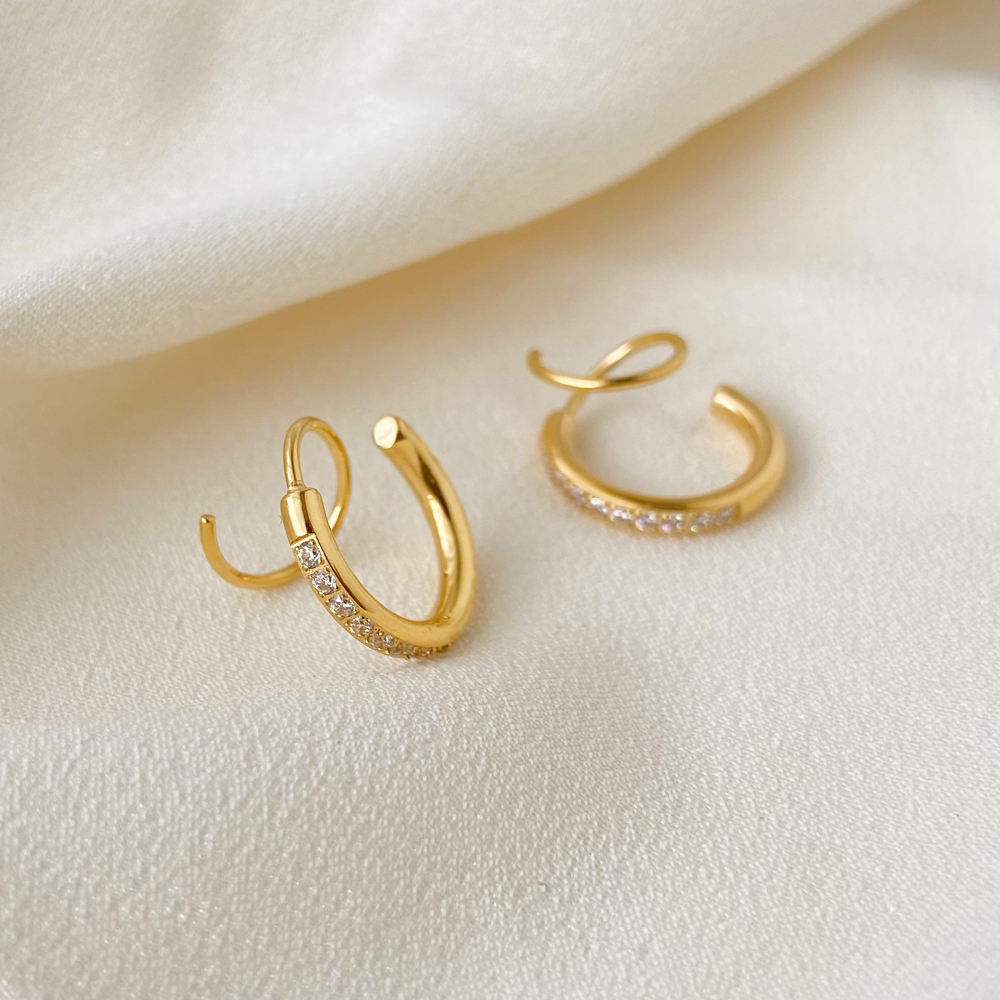 Spiréa – Mini-Kreolen mit Spirale und Zirkon