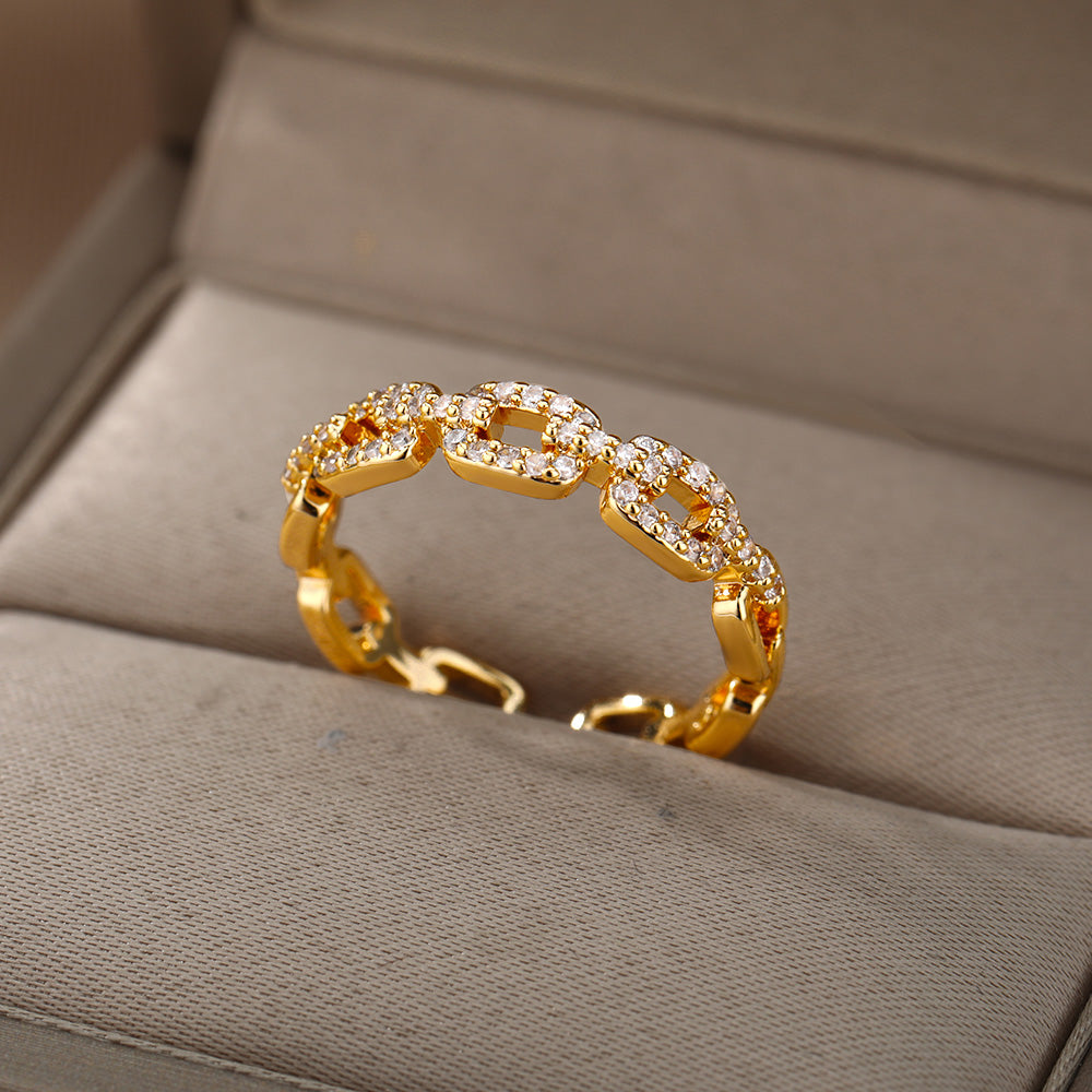 Jillian – Eleganter Minimalistischer Doppel-Layer Ring