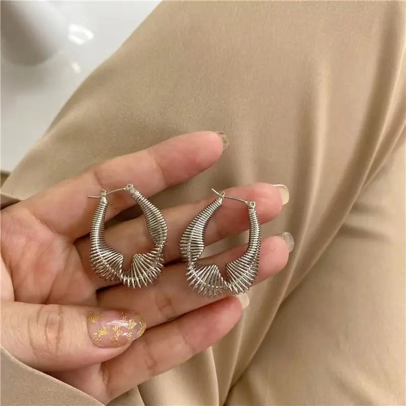 Ines – Draht-Kreolen Retro Beschichtet Gold