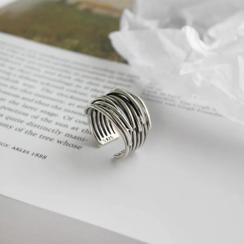 Elvie – Verstellbarer Silber-Layer-Ring