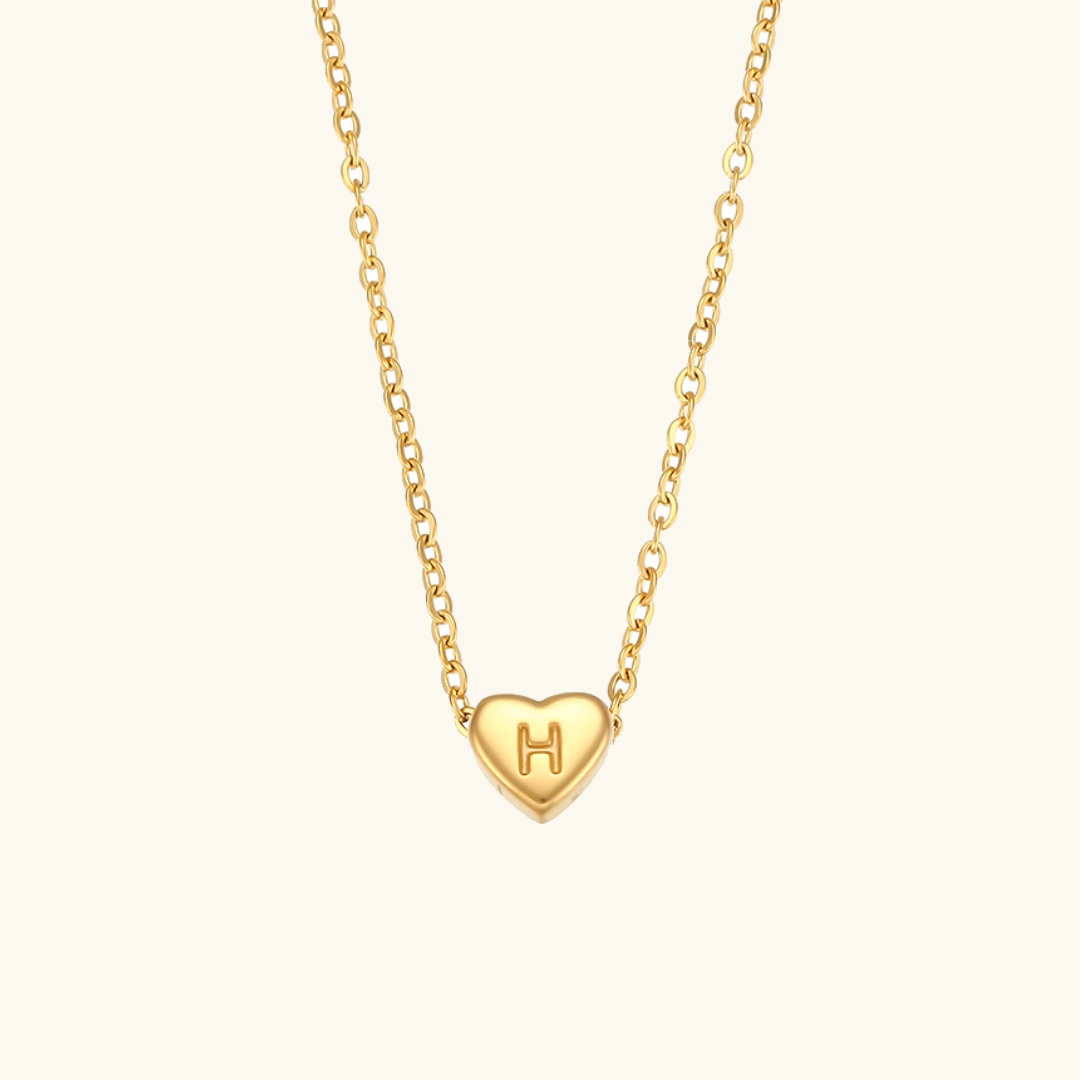 Herz - Initiale Gold Halskette