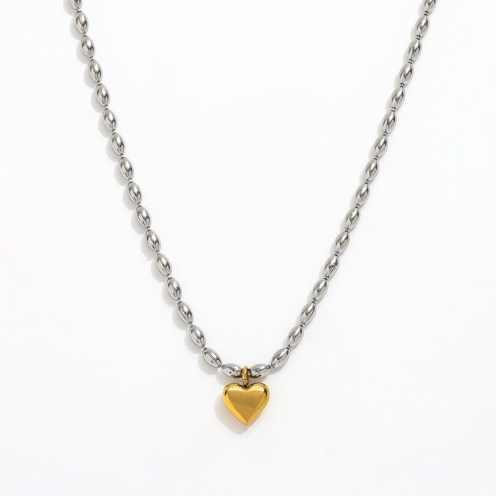 Aline – Kette Liebe Zweifarbig Gold & Silber
