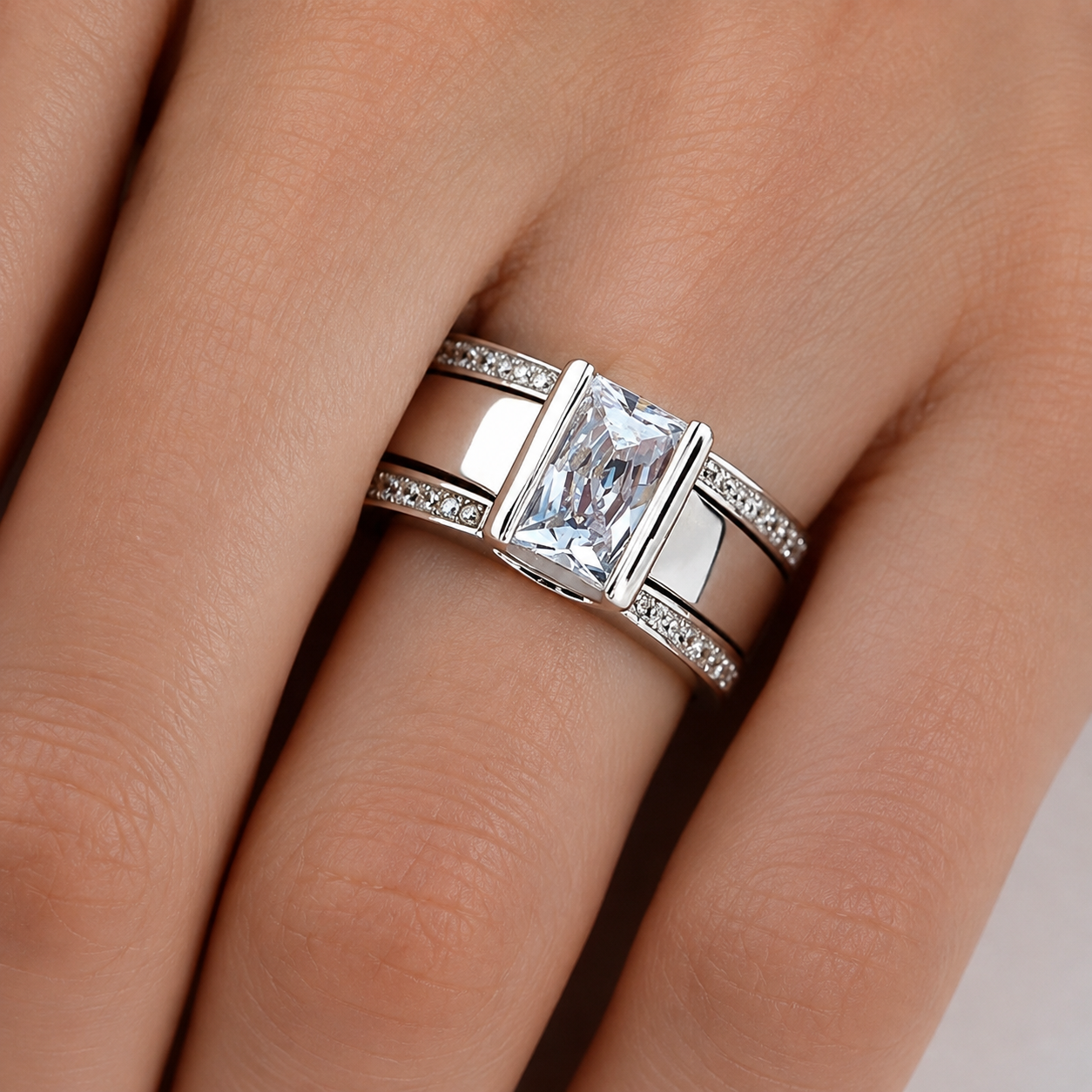 Clemence – Vintage-Ring mit Eingesetztem Glas