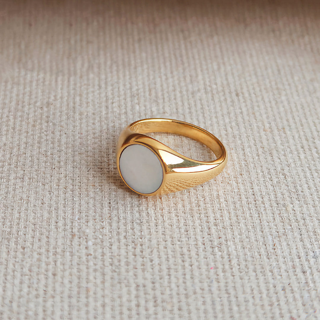 Naoko – Bague Perle Dorée