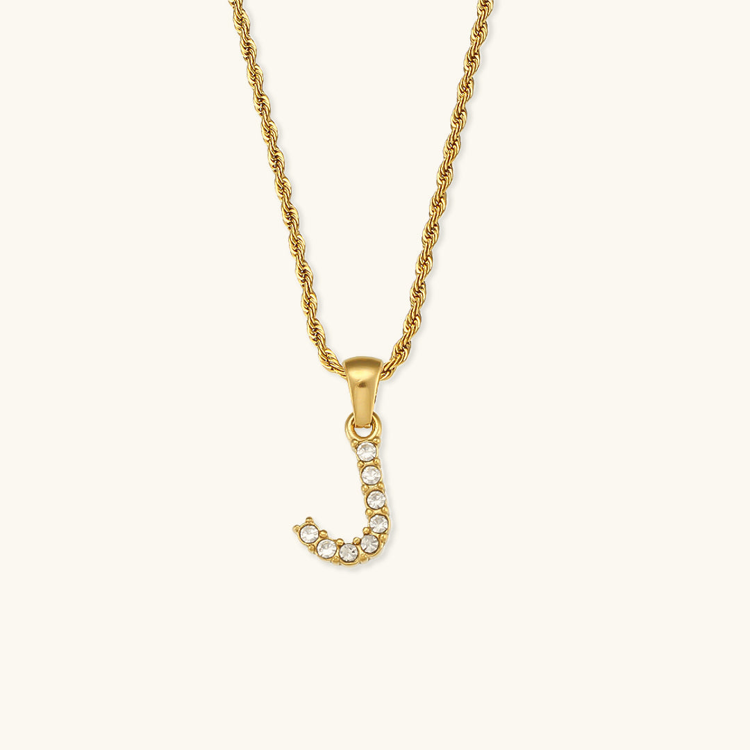 Maeve - Diamant-Halskette mit Buchstaben-Initialen