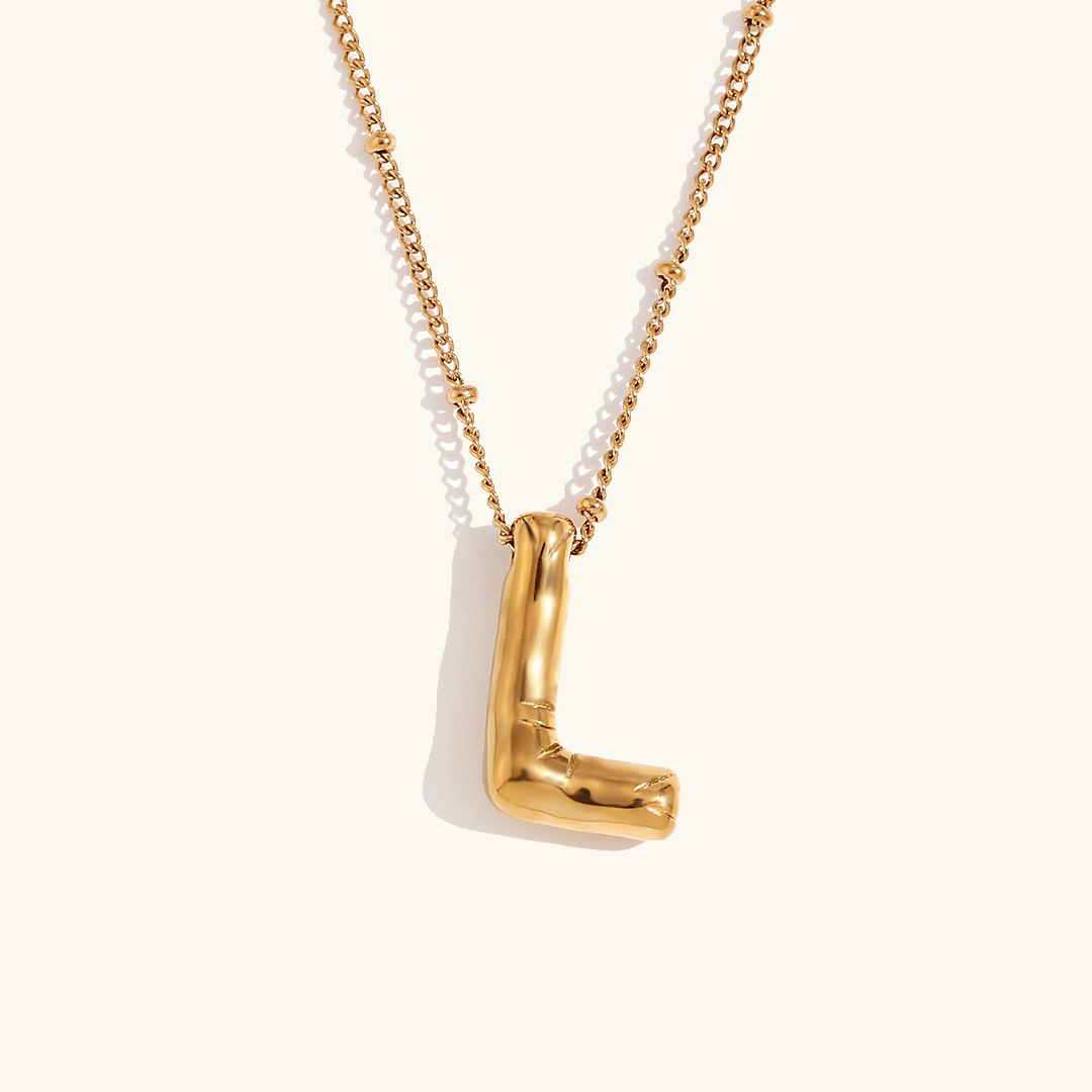 Ballon Gold Initiale Halskette