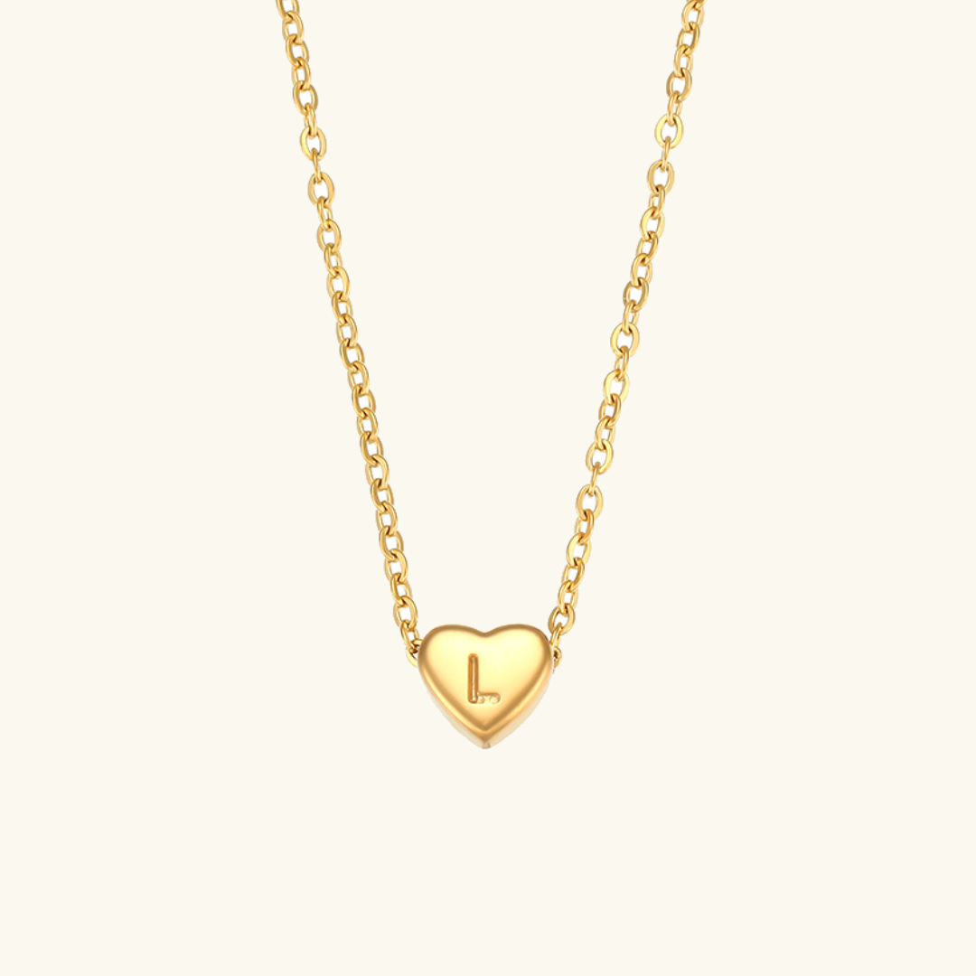 Herz - Initiale Gold Halskette