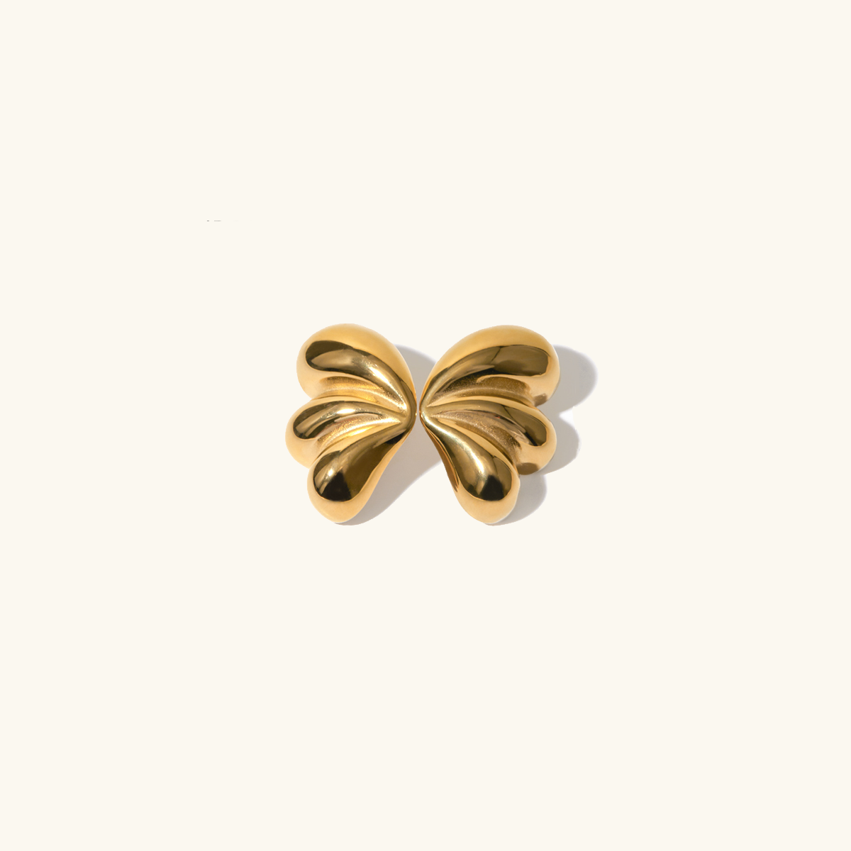 Mika - Gold Schmetterling Ohrringe