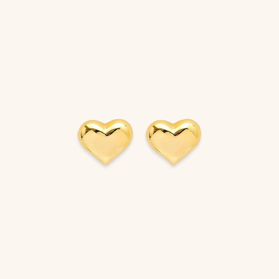 Mila – Ohrringe Stecker Herz Gold