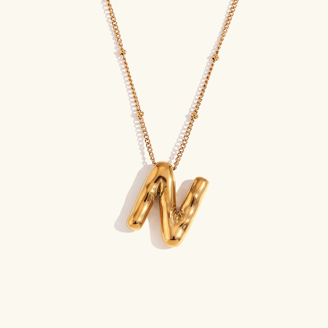 Ballon Gold Initiale Halskette